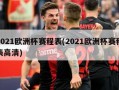 2021欧洲杯赛程表(2021欧洲杯赛程表高清)