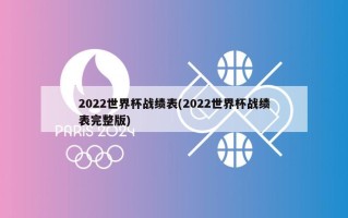 2022世界杯战绩表(2022世界杯战绩表完整版)