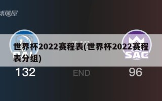 世界杯2022赛程表(世界杯2022赛程表分组)