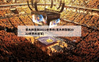 意大利告别2022世界杯(意大利告别2022世界杯冠军)