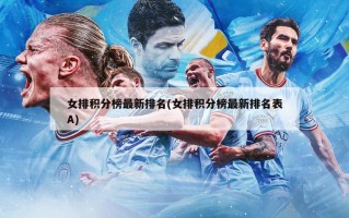 女排积分榜最新排名(女排积分榜最新排名表A)