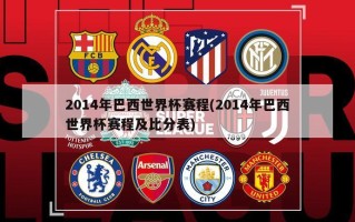 2014年巴西世界杯赛程(2014年巴西世界杯赛程及比分表)