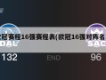 欧冠赛程16强赛程表(欧冠16强对阵名单)