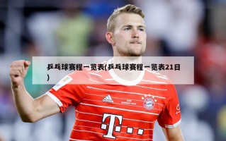 乒乓球赛程一览表(乒乓球赛程一览表21日)
