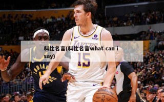 科比名言(科比名言what can i say)