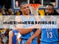 nba冠军(nba冠军最多的球队排名)