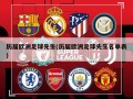 历届欧洲足球先生(历届欧洲足球先生名单表)